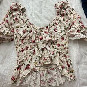Free people floral shirt size medium